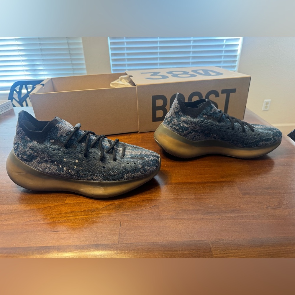 Adidas Yeezy Boost 380 Black Blue Sneakers - Picture 3 of 9